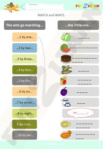 ants go marching 2 worksheet