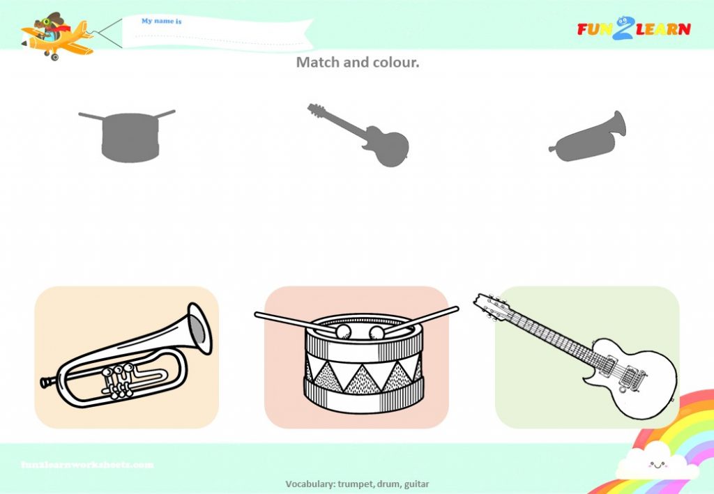 pocoyo's band worksheet