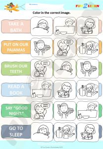 this is the way we go to bed worksheet