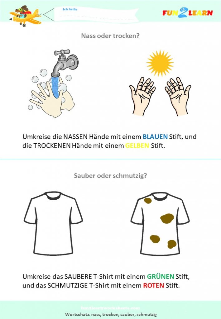 Hände waschen worksheet