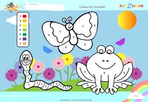 peppa frogs worms butterflies worksheet