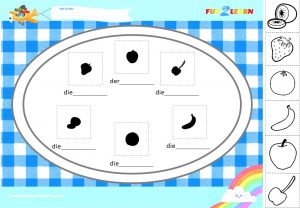 obstlied german fruits worksheet