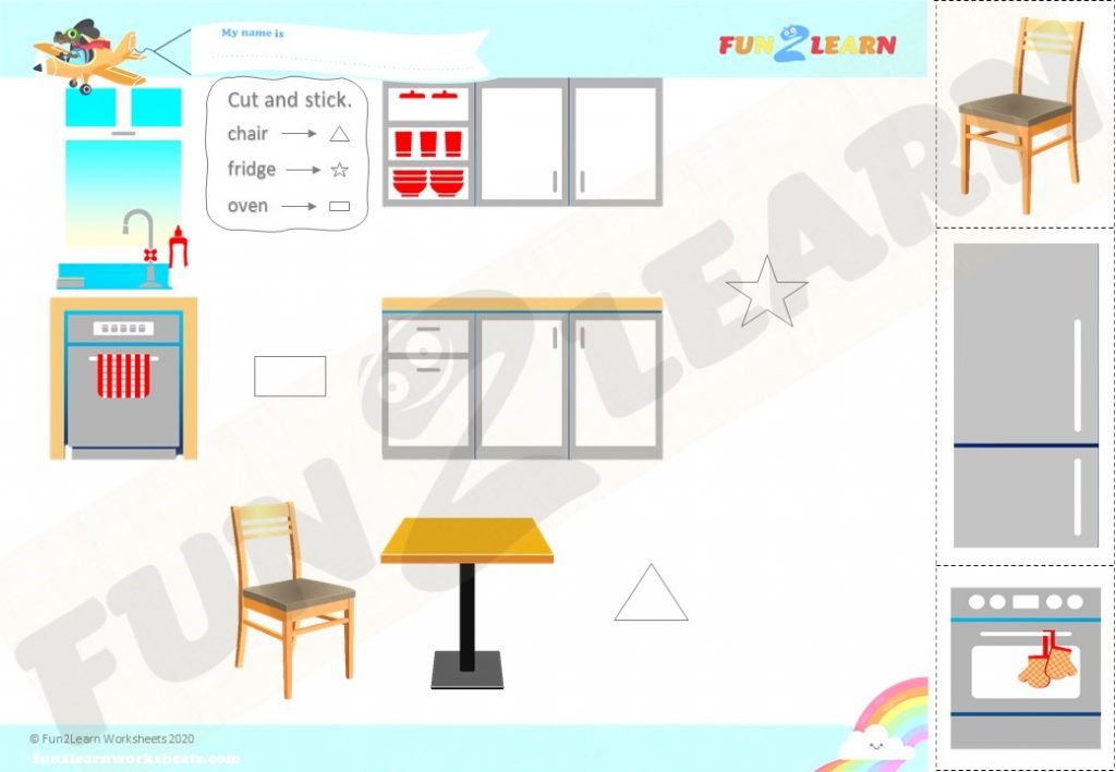 kitchen worksheet pocoyo