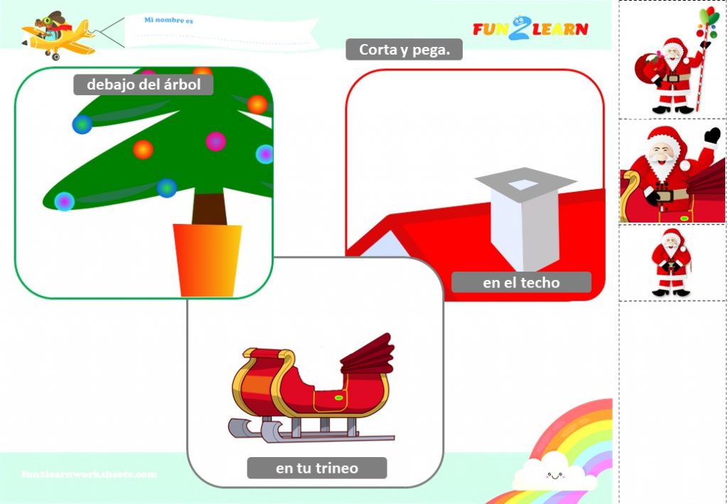 christmas spanish worksheet