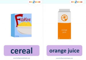 pocoyo breakfast flashcards