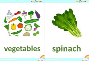 vegetable song flashcards