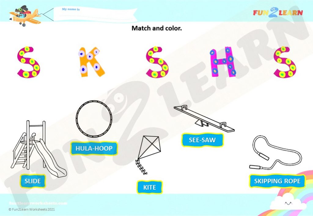 OUTDOOR TOYS ESL WORKSHEET