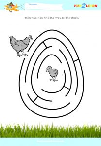 spring maze worksheet
