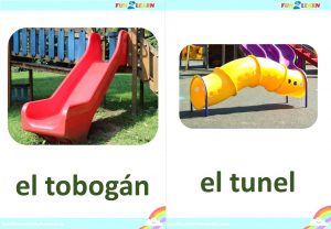 Parque Infantil Steve and Maggie Español flashcards