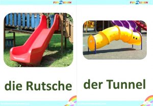 Spielen im Park Steve and Maggie flashcards