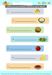 Essen für Kids Steve and Maggie worksheet