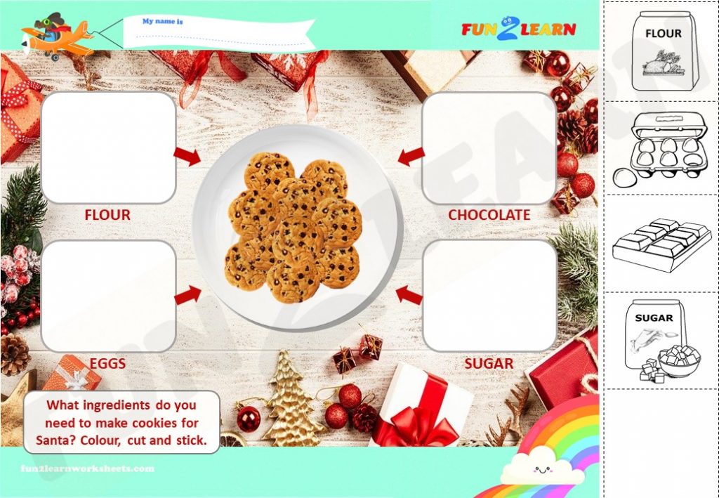 make cookies for santa worksheet