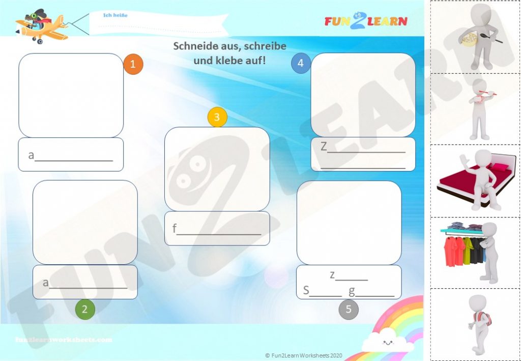 Putz deine Zähne worksheet