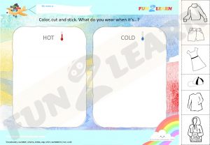 clothing song matt worksheet