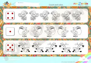 Christmas counting song matt worksheet