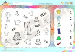 free esl worksheet cothes