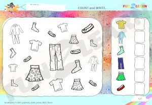 free clothing song worksheet