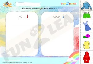 clothing song esl worksheet