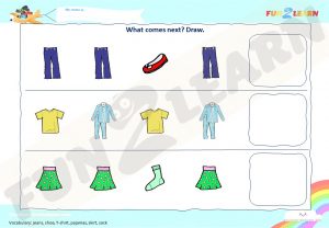 clothing song worksheet