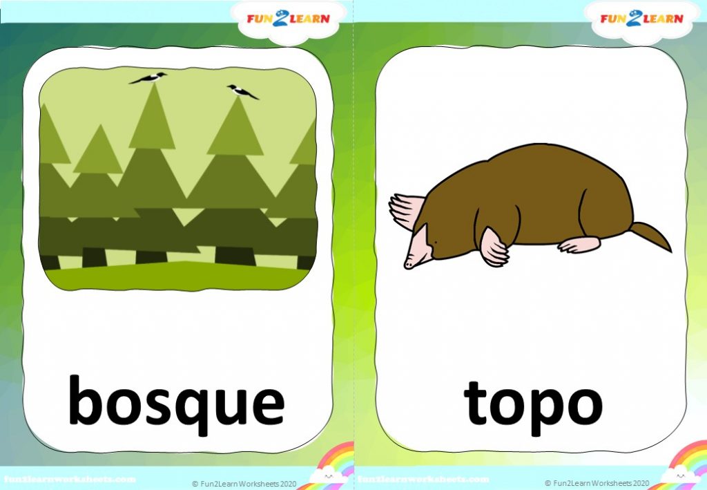 animals flashcards Steve and Maggie Español