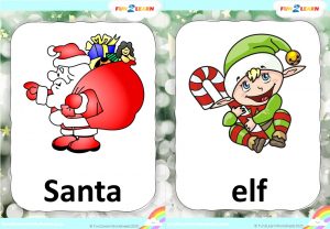 Christmas counting song flashcards