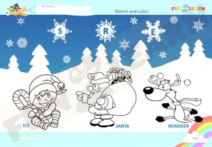 Christmas counting song worksheet