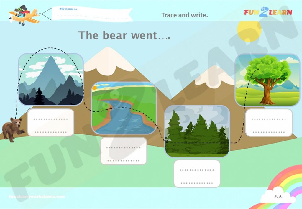 the bear went over the mountain free worksheet