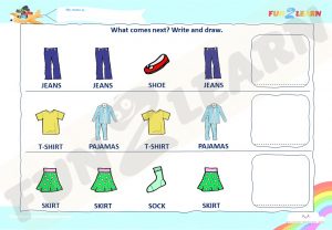 clothing what comes next worksheet