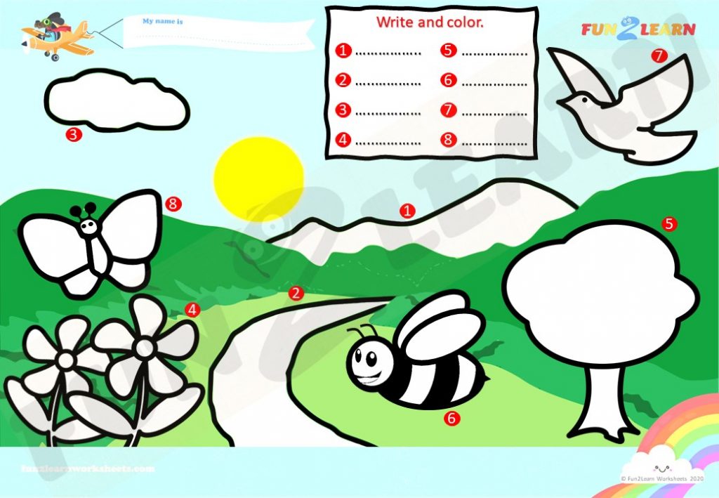 nature song pinkfong worksheet