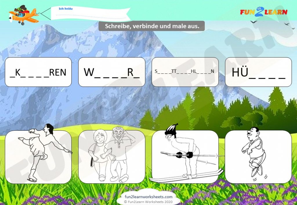 winterpause steve and maggie Deutsch worksheet