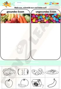 Gesundes Essen Steve Maggie Deutsch worksheet