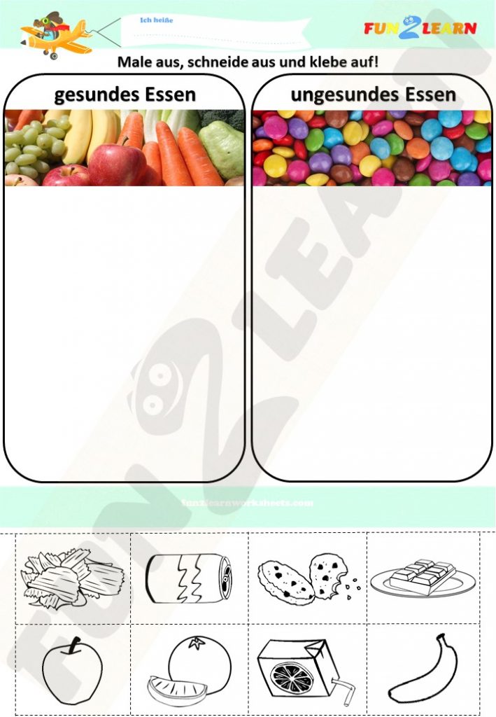 Gesundes Essen Steve Maggie Deutsch worksheet