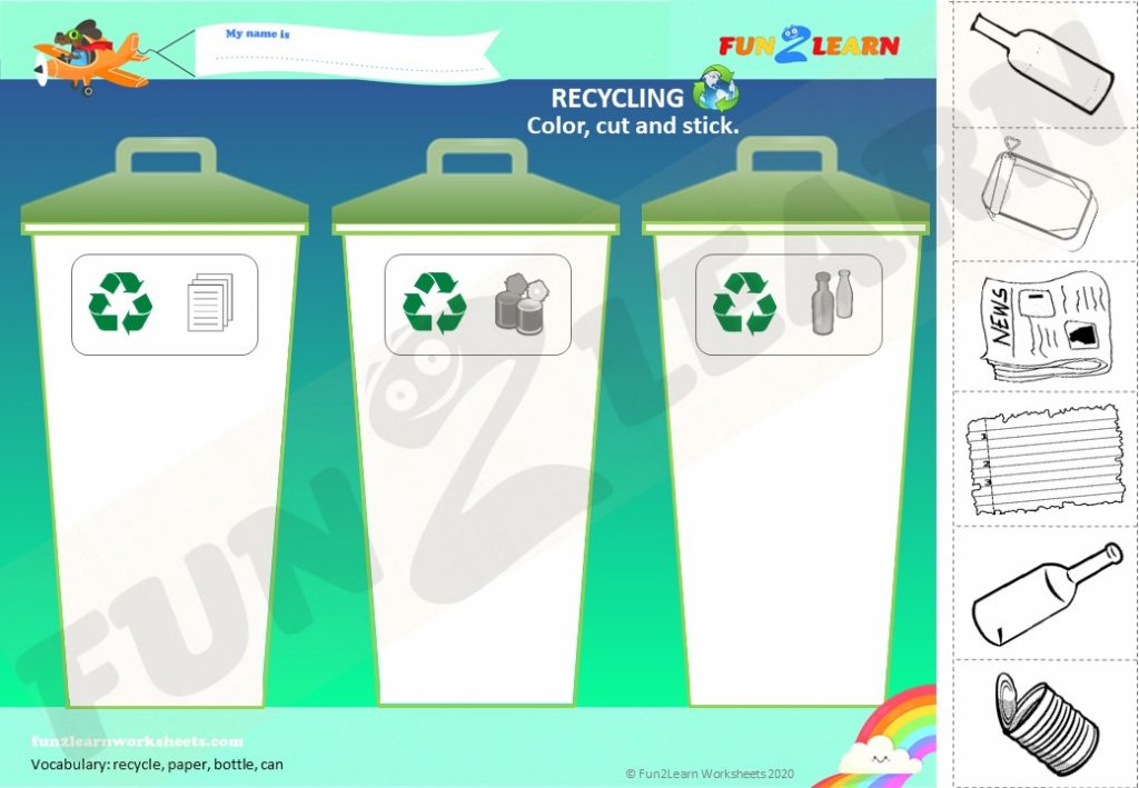 pocoyo recycling worksheet