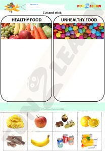 steve maggie healthy food worksheet young learners