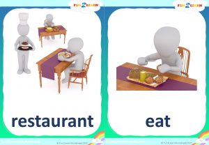 pocoyo restaurant flashcards