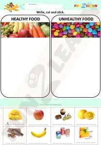 steve healthy food worksheet esl