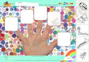 Tiere Finger Familie Steve and Maggie Deutsch free worksheet