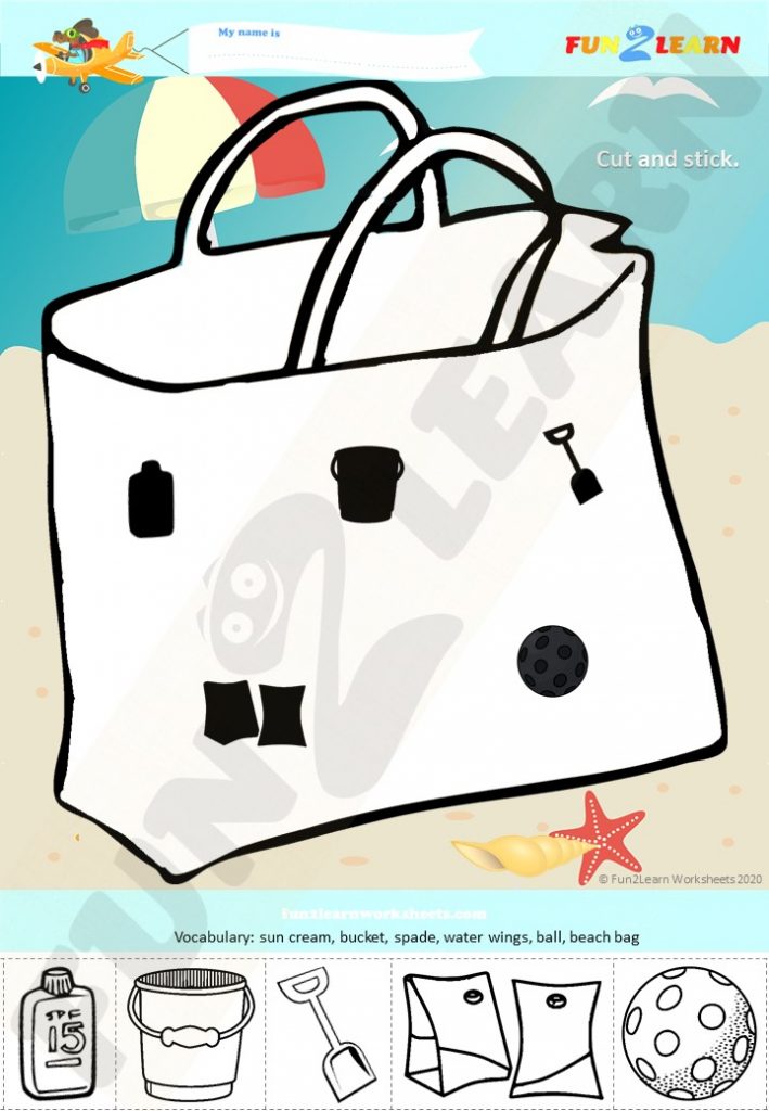Peppa beach free worksheet