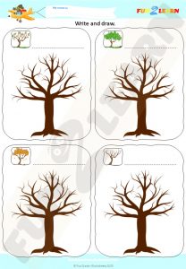Seasons Song Dream English Kids Free Worksheet