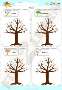 Seasons Song Dream English Kids Free Worksheet