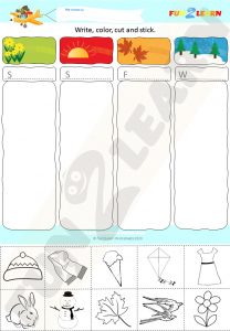 free Seasons Song Worksheet