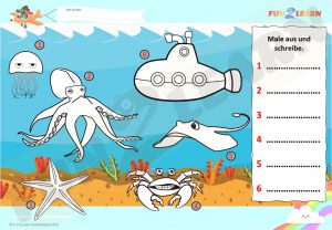 Steve and Maggie Deutsch sea animals free worksheet