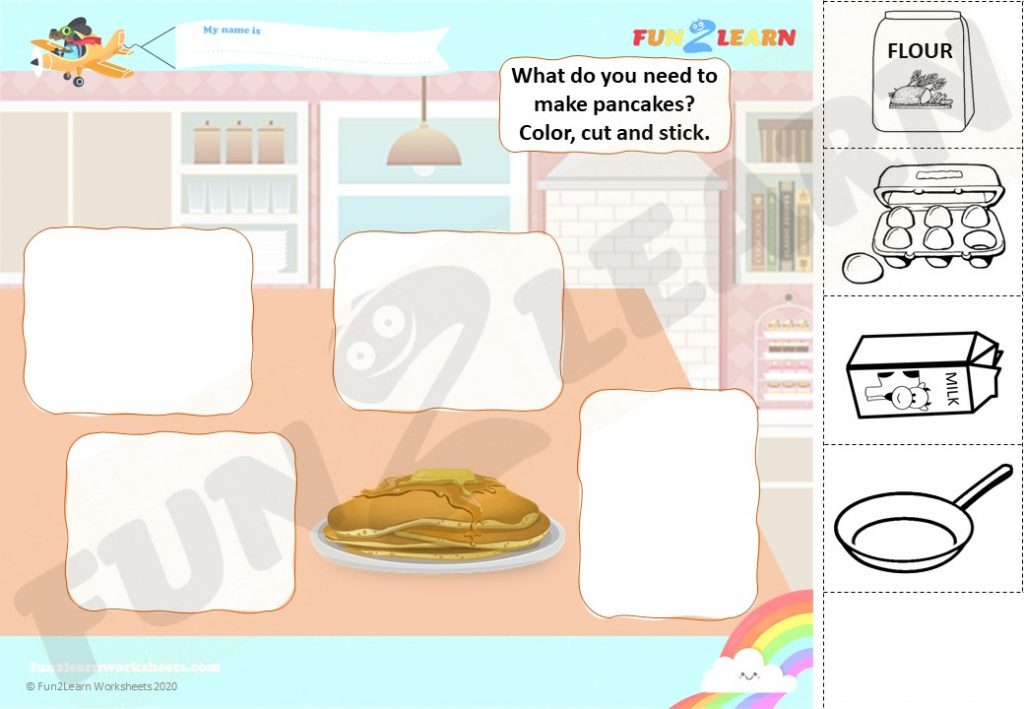 peppa pancakes free worksheet