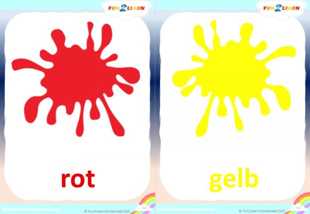 Free Flashcards | Rot, Gelb, Grün, Blau - Fun2Learn