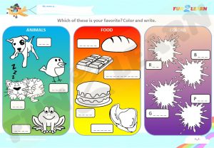 favorites song esl worksheet