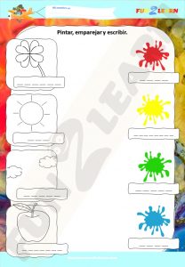 rojo amarillo verde azul free worksheet