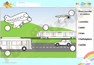 ruedas del Autobús Steve and Maggie free worksheet