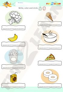 broccoli ice cream worksheet