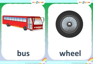 wheels on the bus flashcards free