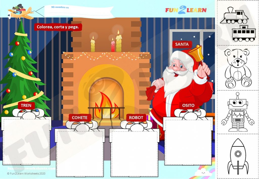 Que Quieren Para Navidad free worksheet